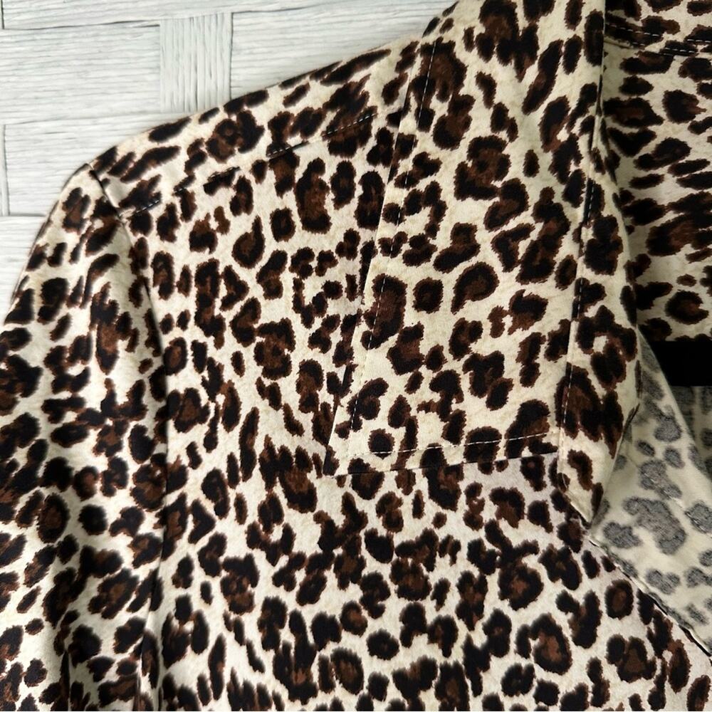 Talbots Leopard Print Button Down Long Sleeve Blo… - image 3